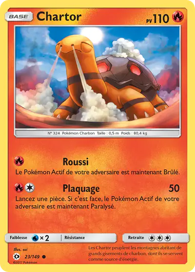 Image de la carte Pokemon Chartor 23/149