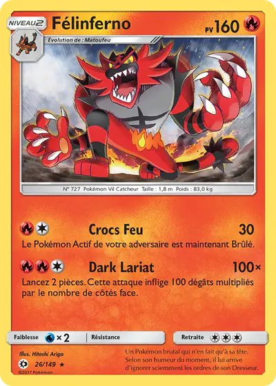 Image de la carte Pokemon Félinferno 26/149
