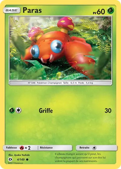 Image de la carte Pokemon Paras 4/149