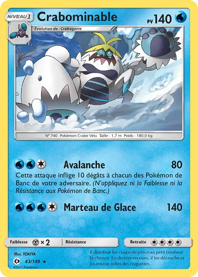Image de la carte Pokemon Crabominable 43/149