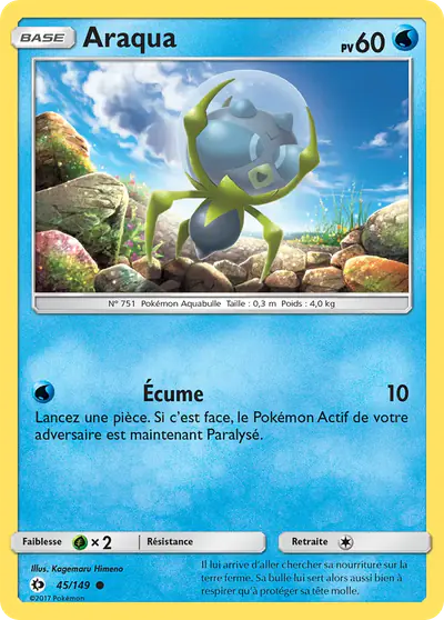 Image de la carte Pokemon Araqua 45/149