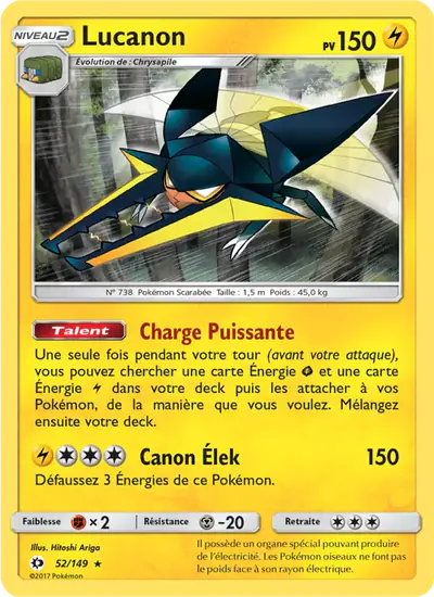 Image de la carte Pokemon Lucanon 52/149
