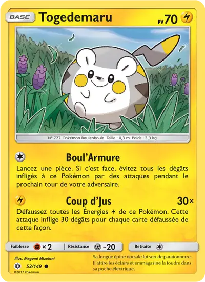 Image de la carte Pokemon Togedemaru 53/149