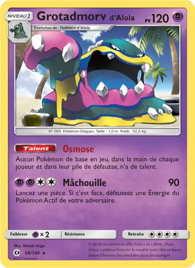 Image de la carte Pokemon Grotadmorv d'Alola 58/149