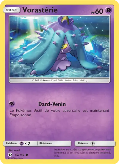 Image de la carte Pokemon Vorastérie 62/149