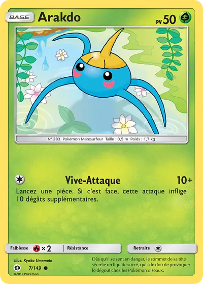 Image de la carte Pokemon Arakdo 7/149