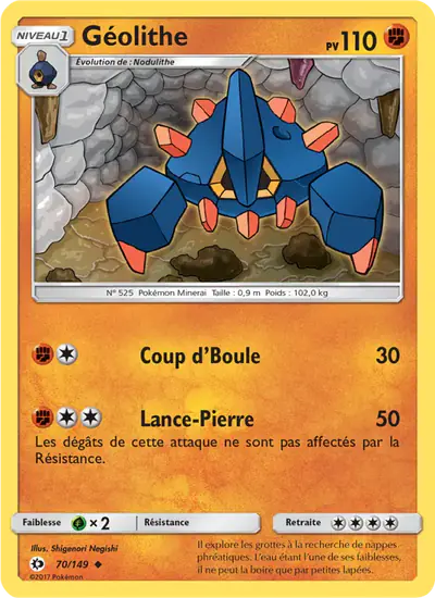 Image de la carte Pokemon Géolithe 70/149