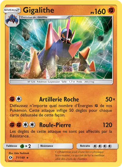 Image de la carte Pokemon Gigalithe 71/149