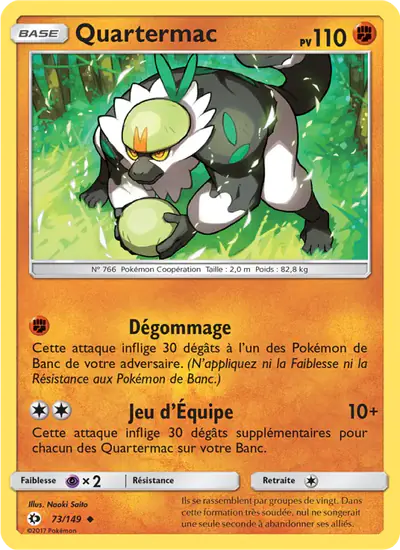 Image de la carte Pokemon Quartermac 73/149