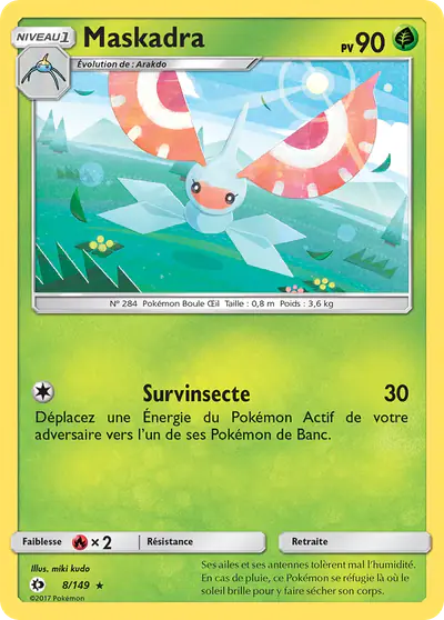 Image de la carte Pokemon Maskadra 8/149