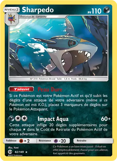 Image de la carte Pokemon Sharpedo 82/149