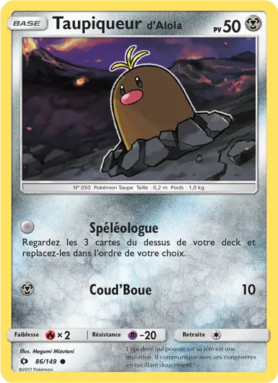 Image de la carte Pokemon Taupiqueur d'Alola 86/149