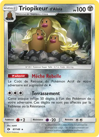 Image de la carte Pokemon Triopikeur d'Alola 87/149
