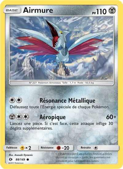 Image de la carte Pokemon Airmure 88/149