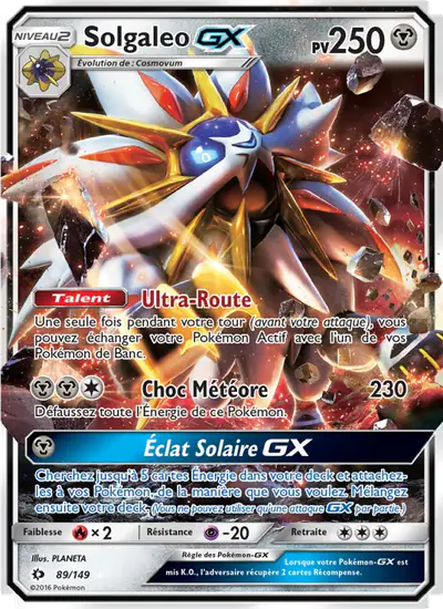 Image de la carte Pokemon Solgaleo GX 89/149