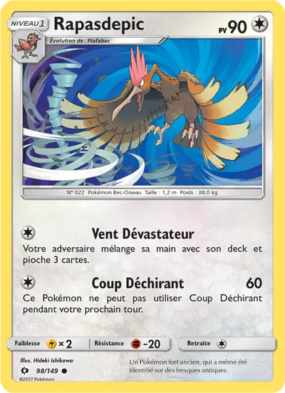Image de la carte Pokemon Rapasdepic 98/149