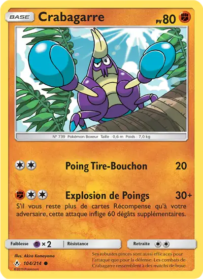 Image de la carte Pokemon Crabagarre 104/214