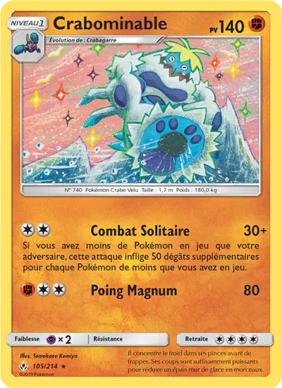 Image de la carte Pokemon Crabominable 105/214