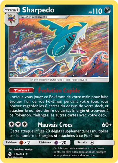 Image de la carte Pokemon Sharpedo 111/214