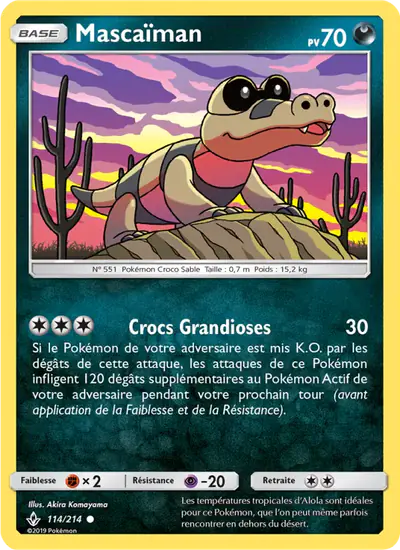 Image de la carte Pokemon Mascaïman 114/214