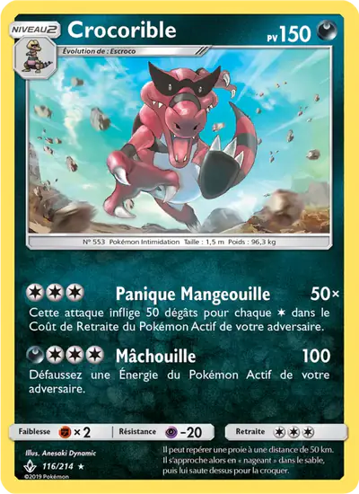 Image de la carte Pokemon Crocorible 116/214