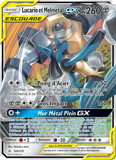 Image de la carte Pokemon Lucario et Melmetal GX 120/214