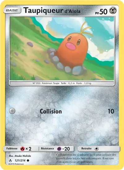 Image de la carte Pokemon Taupiqueur d'Alola 121/214