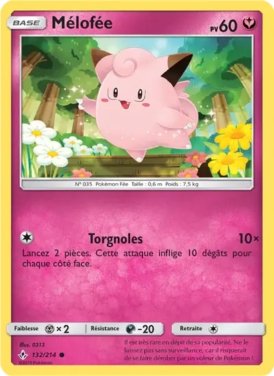 Image de la carte Pokemon Mélofée 132/214