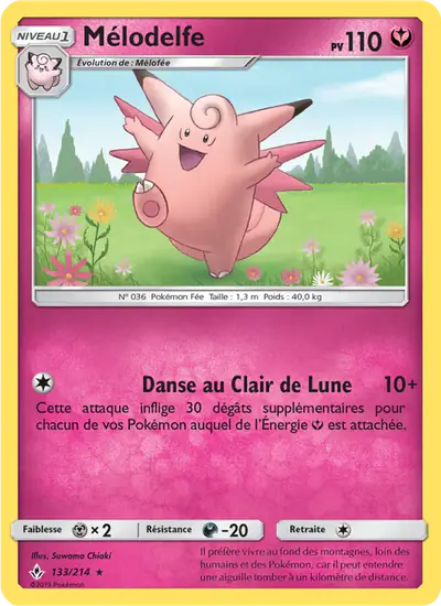Image de la carte Pokemon Mélodelfe 133/214