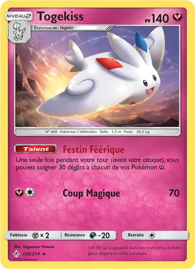 Image de la carte Pokemon Togekiss 138/214