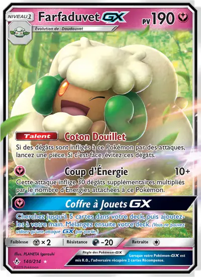Image de la carte Pokemon Farfaduvet GX 140/214