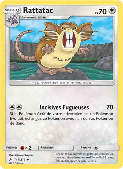 Image de la carte Pokemon Rattatac 144/214