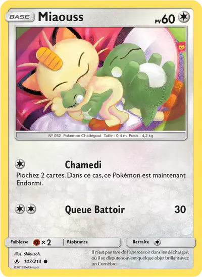 Image de la carte Pokemon Miaouss 147/214