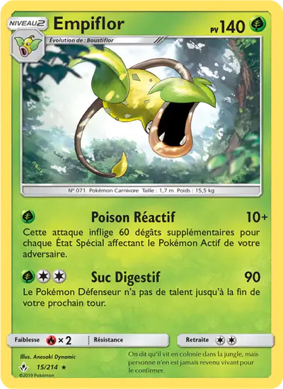 Image de la carte Pokemon Empiflor 15/214