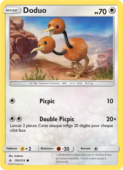 Image de la carte Pokemon Doduo 150/214