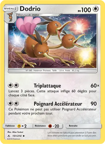 Image de la carte Pokemon Dodrio 151/214