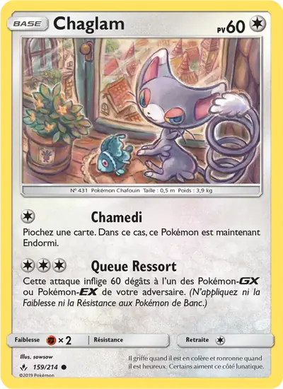 Image de la carte Pokemon Chaglam 159/214