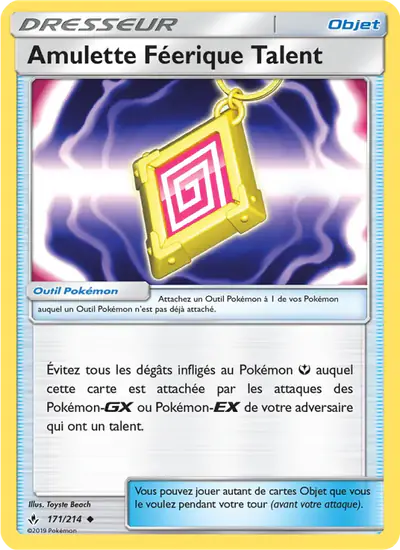 Image de la carte Pokemon Amulette Féerique Talent 171/214