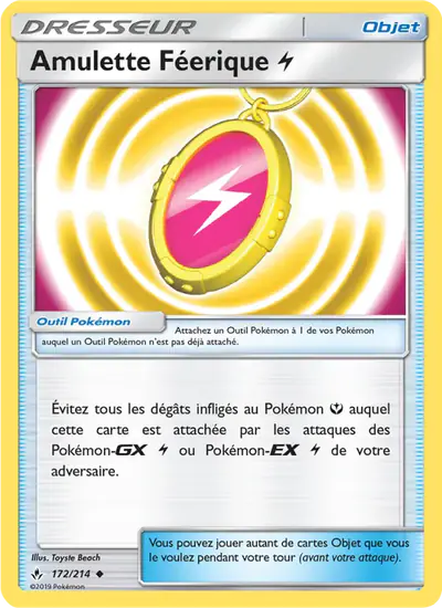 Image de la carte Pokemon Amulette Féerique {L} 172/214