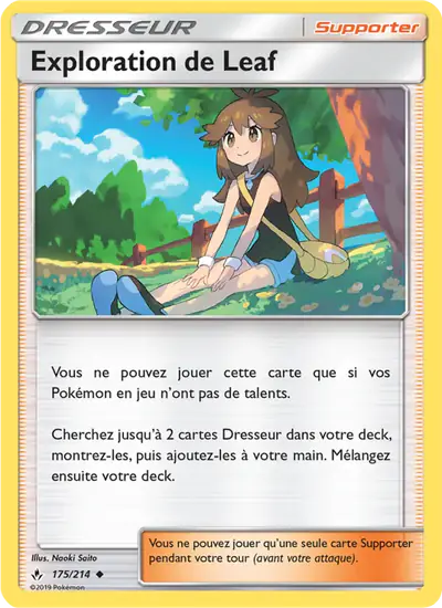 Image de la carte Pokemon Exploration de Leaf 175/214
