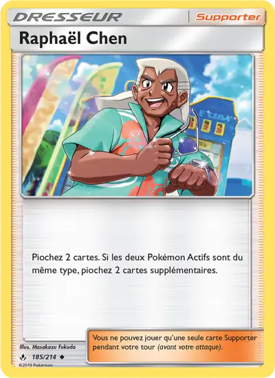 Image de la carte Pokemon Raphaël Chen 185/214