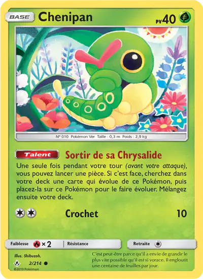 Image de la carte Pokemon Chenipan 2/214