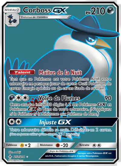 Image de la carte Pokemon Corboss GX 202/214