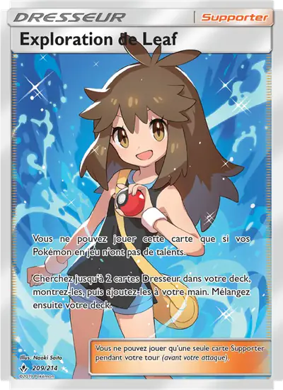 Image de la carte Pokemon Exploration de Leaf 209/214
