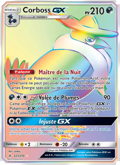 Image de la carte Pokemon Corboss GX 223/214