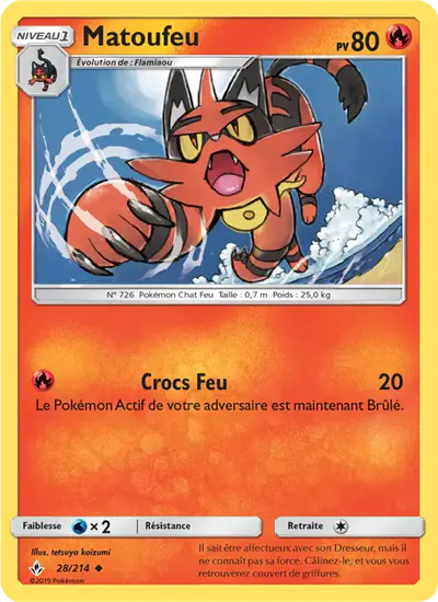 Image de la carte Pokemon Matoufeu 28/214