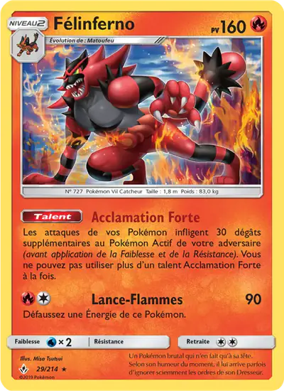 Image de la carte Pokemon Félinferno 29/214
