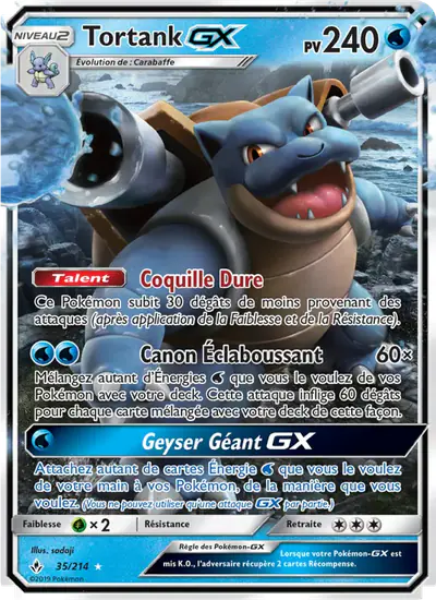 Image de la carte Pokemon Tortank GX 35/214