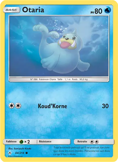 Image de la carte Pokemon Otaria 44/214
