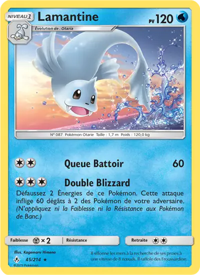 Image de la carte Pokemon Lamantine 45/214